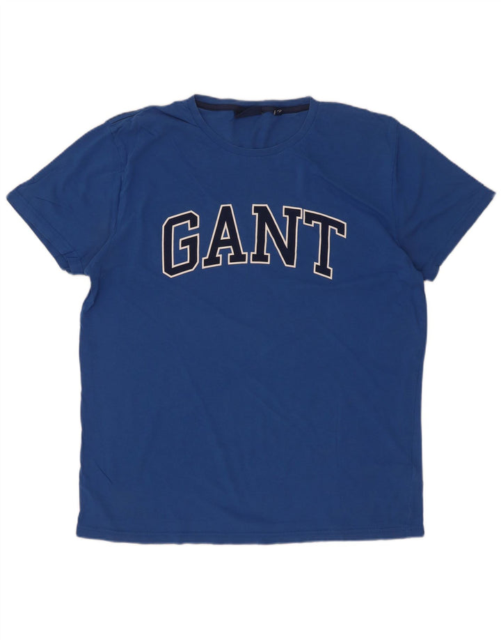 Ανδρικό γραφικό T-Shirt Gant Top μεγάλο μπλε βαμβακερό