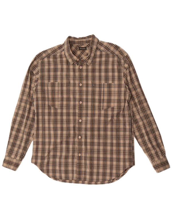 Ανδρικό πουκάμισο Wrangler Greensboro XL Brown Check Cotton