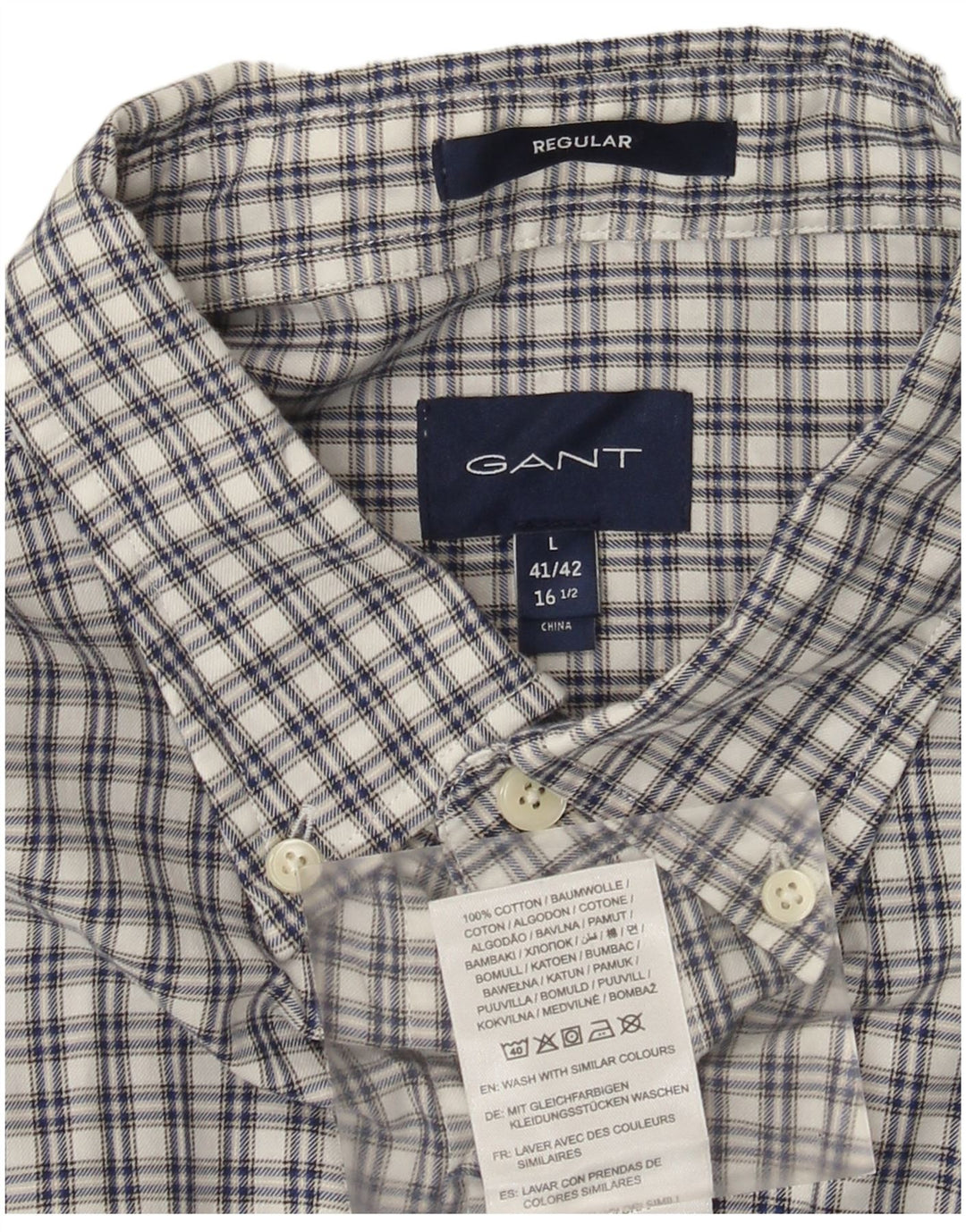 Ανδρικό πουκάμισο Gant Regular Fit Μέγεθος 16 1/2 μεγάλο λευκό βαμβάκι