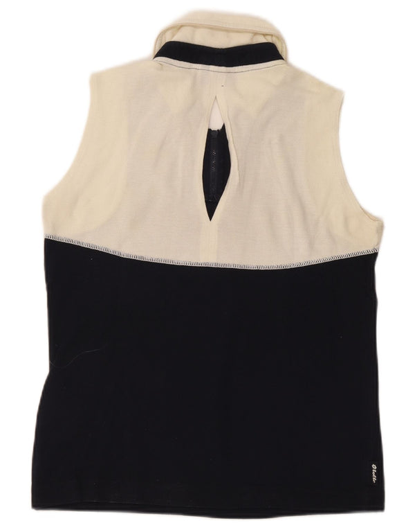 Lotto γυναικείο αμάνικο μπλουζάκι πόλο UK 10 Small Navy Blue Colorblock Βαμβακερό