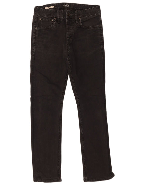 Jack & Jones Ανδρικό τζιν Clark Straight W29 L30 μαύρο βαμβακερό
