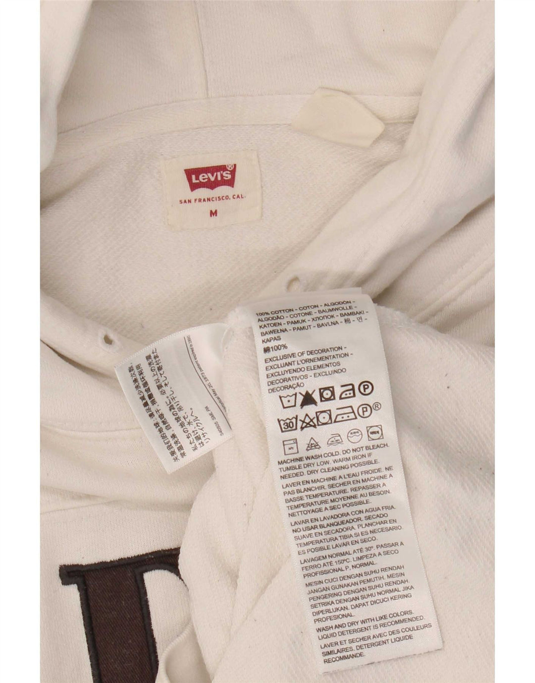 Ανδρικό γραφικό κουκούλα Levi's, μεσαίο λευκό βαμβακερό