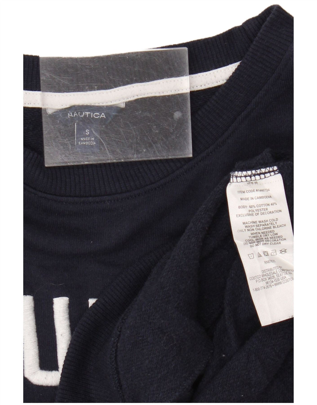 Γυναικείο γραφικό υπερμεγέθη φούτερ Nautica Jumper UK 10 Small Navy Blue