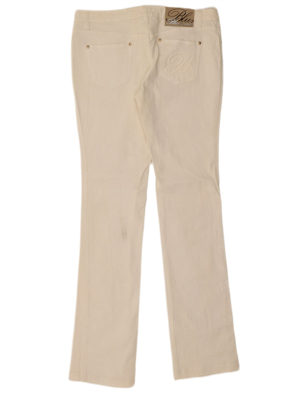 Blumarine Γυναικείο Slim Bootcut Jeans W30 L35 Λευκό βαμβακερό