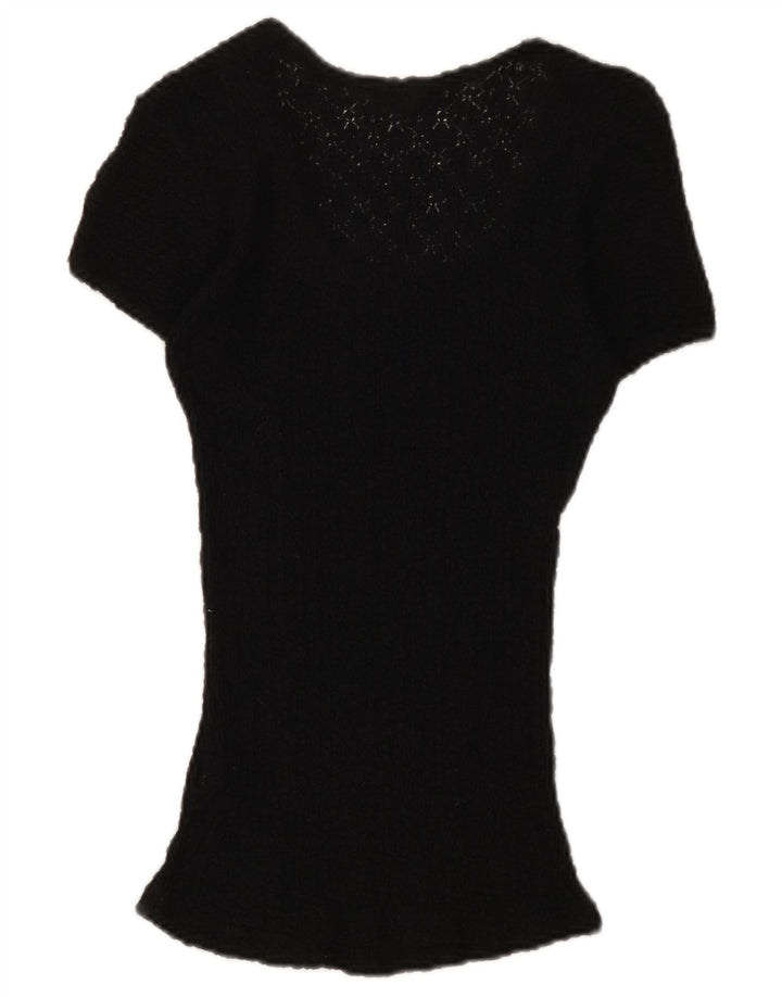 Guess Γυναικεία Δαντελένια Μπλούζα Τοπ UK 12 Medium Black Floral