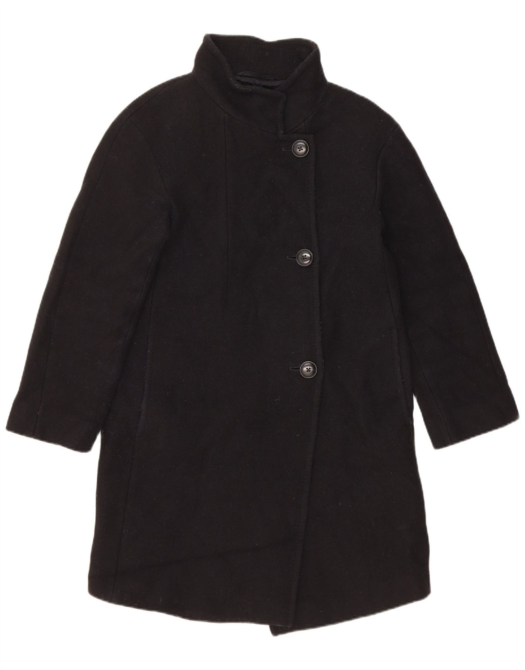 Γυναικείο πανωφόρι Massimo Dutti Loose Fit EU 34 2XS Μαύρο μάλλινο