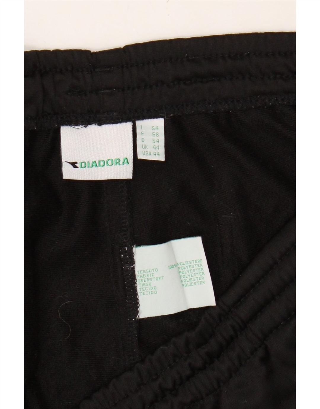 DIADORA Mens Tracksuit Trousers UK 44 XL  Black Polyester Vintage Diadora and Second-Hand Diadora from Messina Hembry 