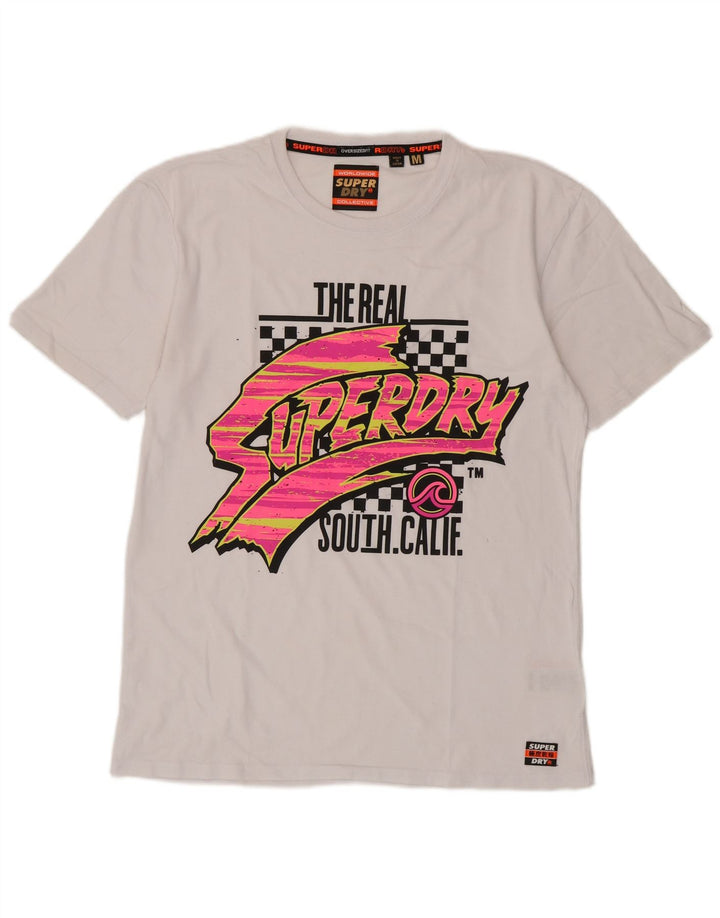 Ανδρικό γραφικό μπλουζάκι Superdry, μεσαίο λευκό βαμβακερό