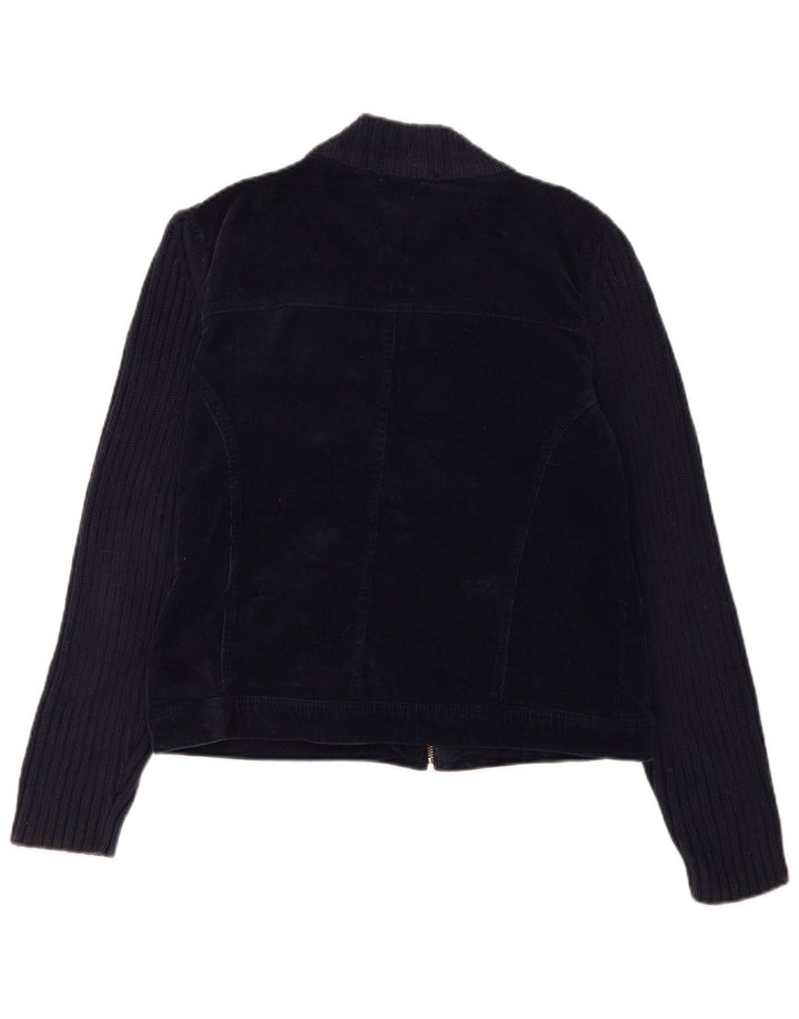 Marks & Spencer Γυναικείο κοτλέ μπουφάν UK 16 Large Navy Blue από βαμβάκι