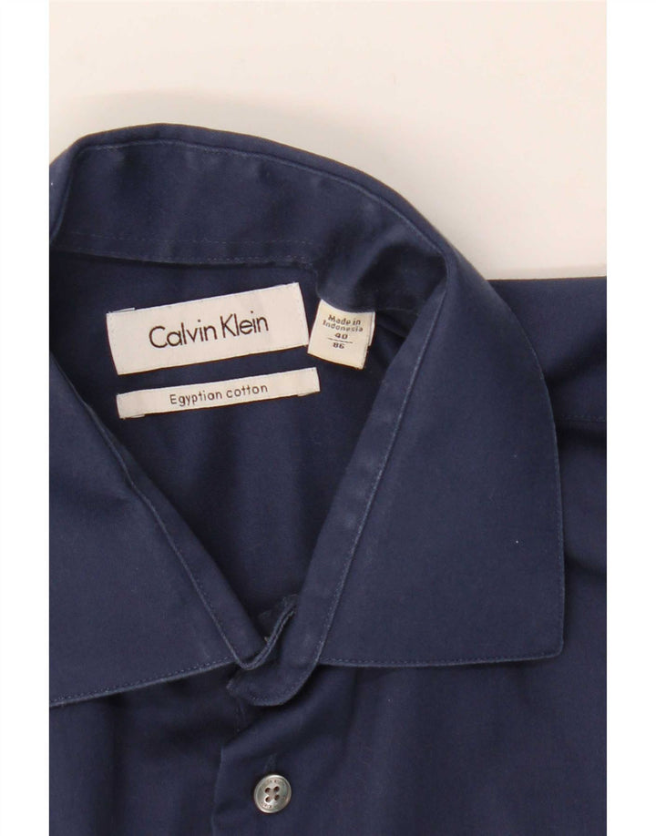 Ανδρικό πουκάμισο Calvin Klein 40 Medium Navy Blue