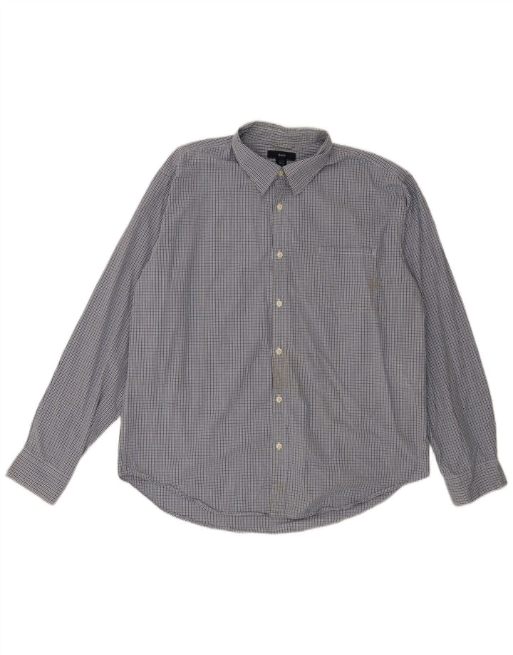 Ανδρικό πουκάμισο Gap XL Blue Check Cotton