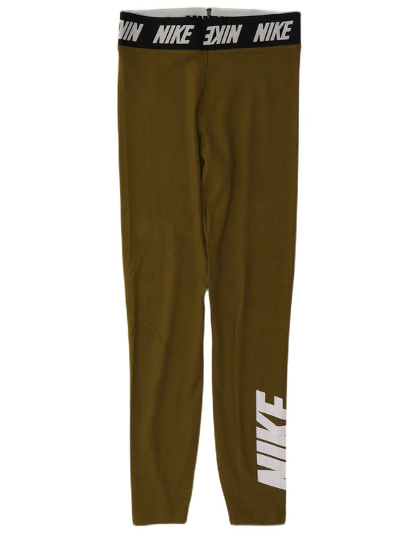 Γυναικεία γραφικά κολάν Nike UK 10 Small Khaki Colourblock Βαμβακερά