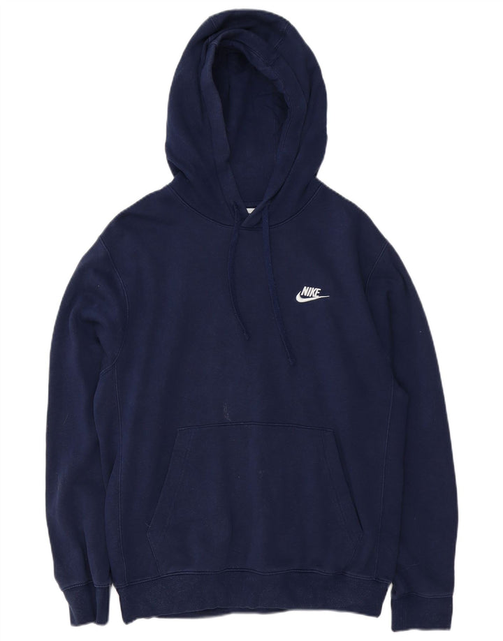 Ανδρικό μπλουζάκι με κουκούλα Nike, βαμβακερό μπλε ναυτικό