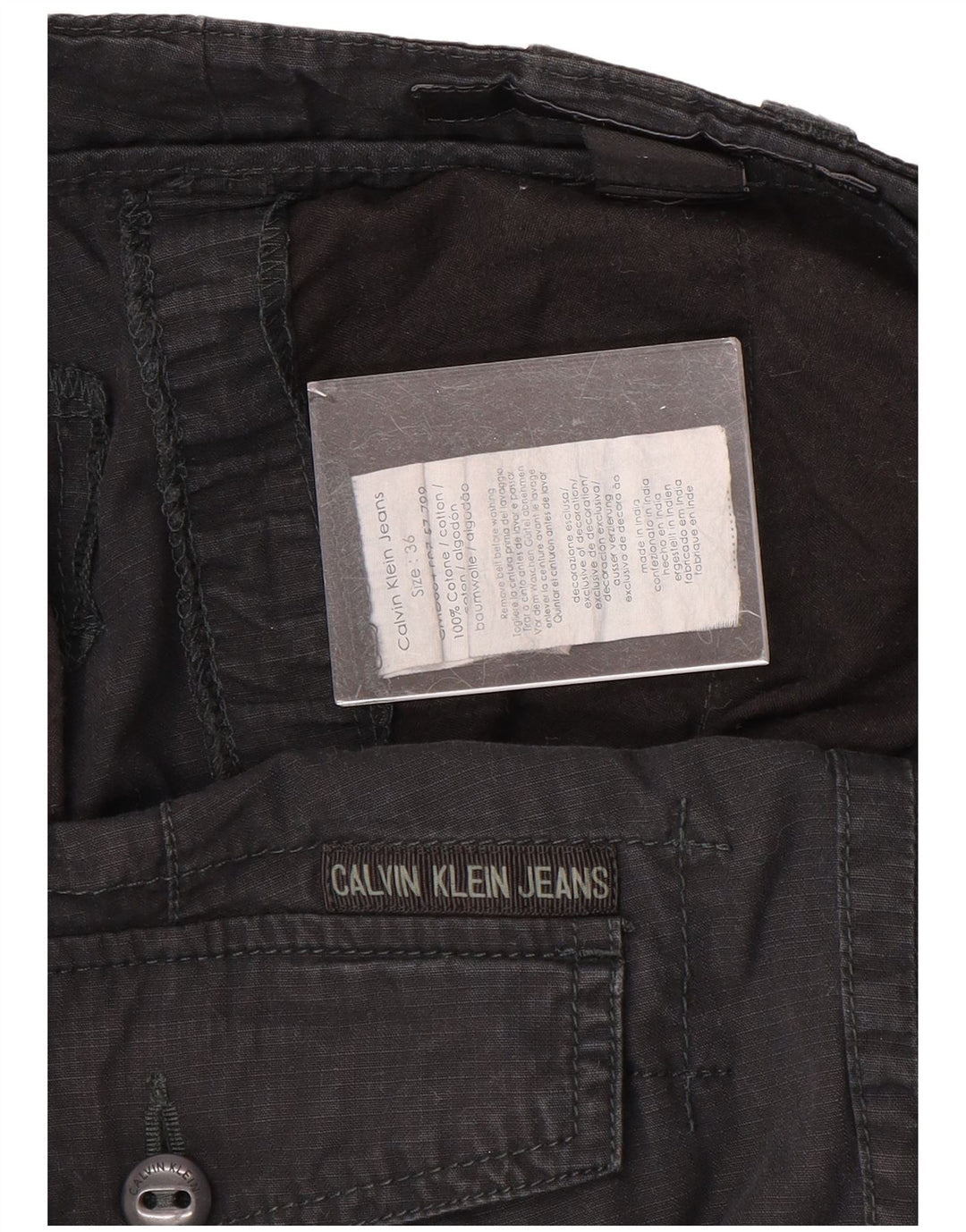 Ανδρικό σορτς Cargo CALVIN KLEIN W36 μεγάλο μαύρο βαμβακερό
