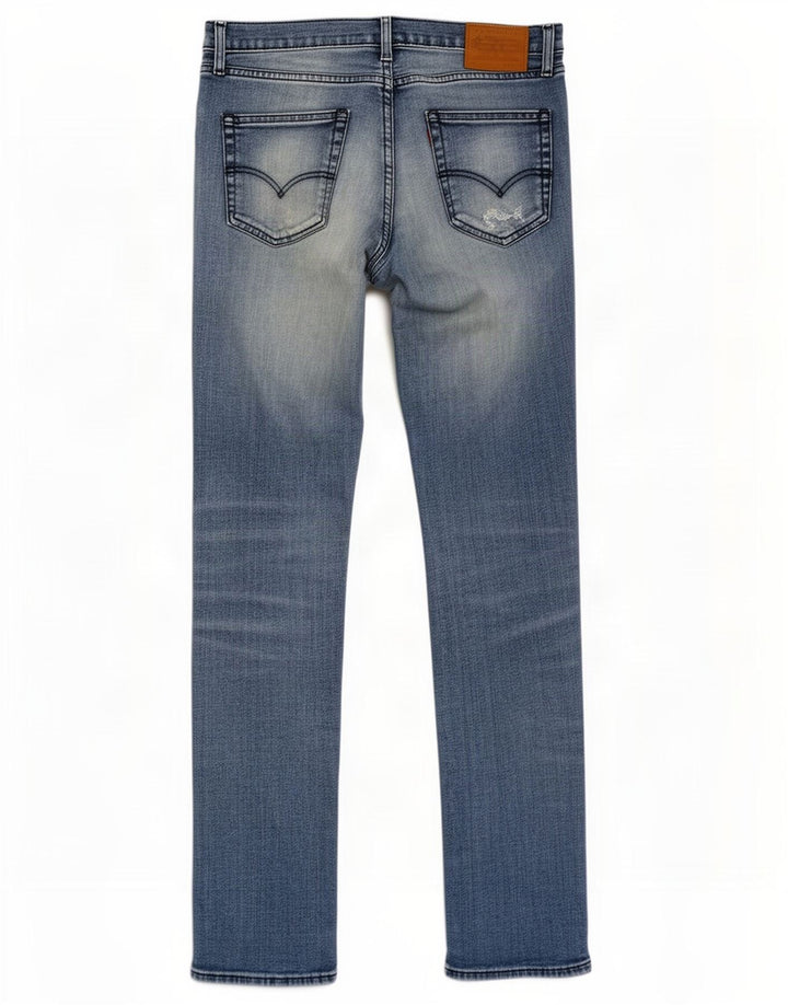 Levi's Mens 511 Distressed Slim Jeans W34 L36 Blue Cotton