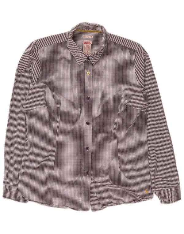 Joules Γυναικείο πουκάμισο UK 14 Medium Purple Gingham Cotton