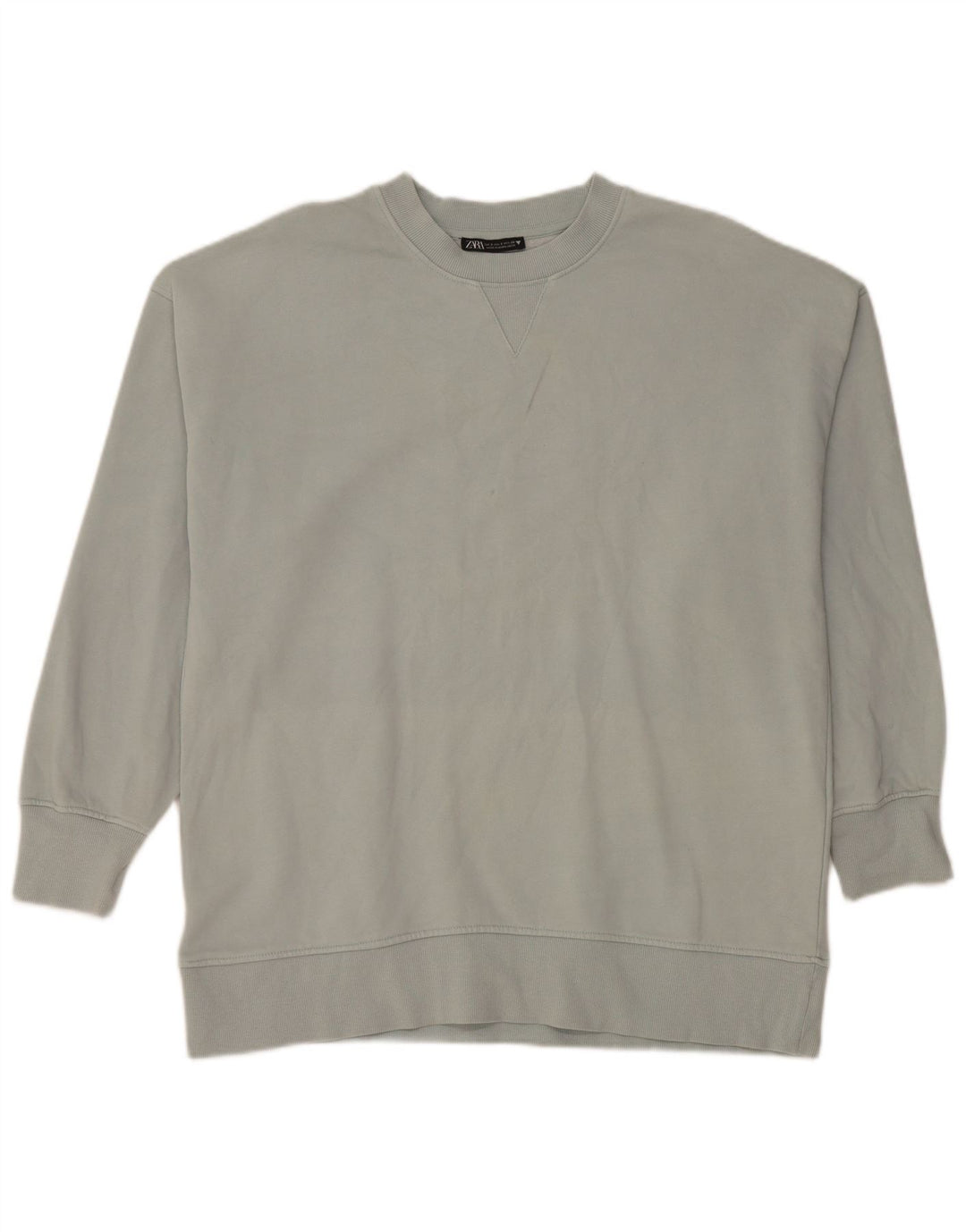 Zara Γυναικείο Φούτερ μεγάλου μεγέθους Jumper UK 10 Small Grey Cotton
