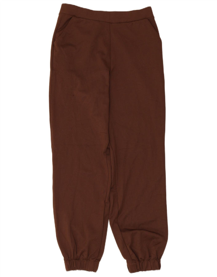 Zara Γυναικεία αθλητική φόρμα Παντελόνι Joggers UK 14 Medium Brown Polyester