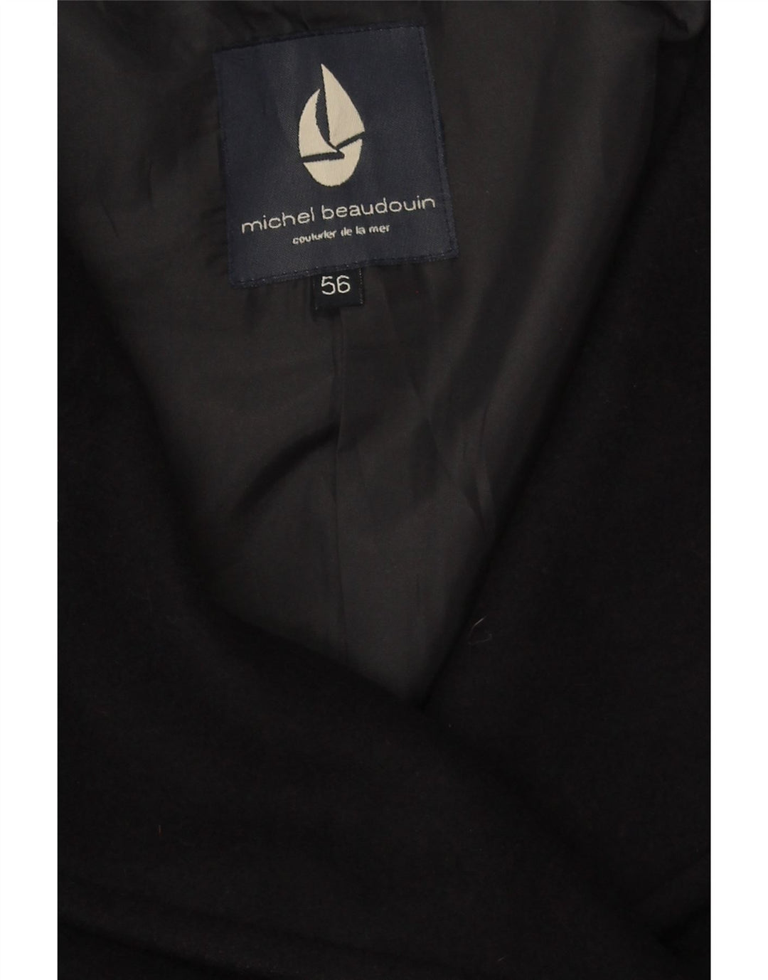 Michel Beaudouin Ανδρικό παλτό μπιζελιού IT 56 4XL Μαλλί Navy Blue