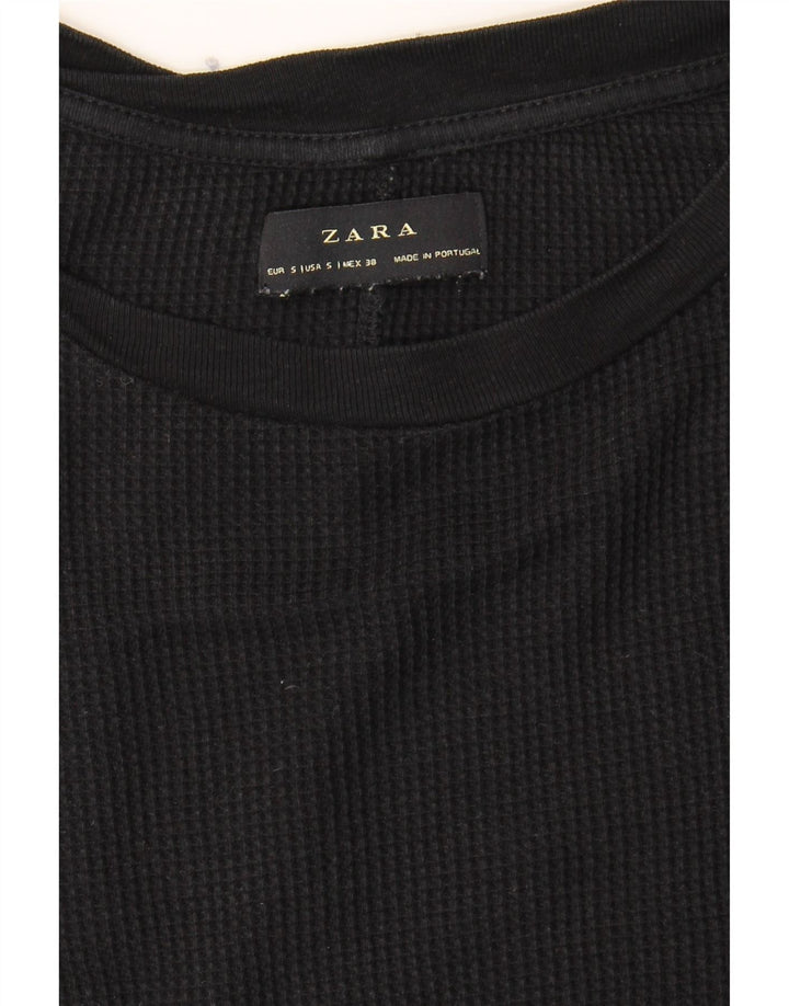 ZARA Womens Oversized T-Shirt Top UK 10 Small Black Vintage Zara and Second-Hand Zara from Messina Hembry 