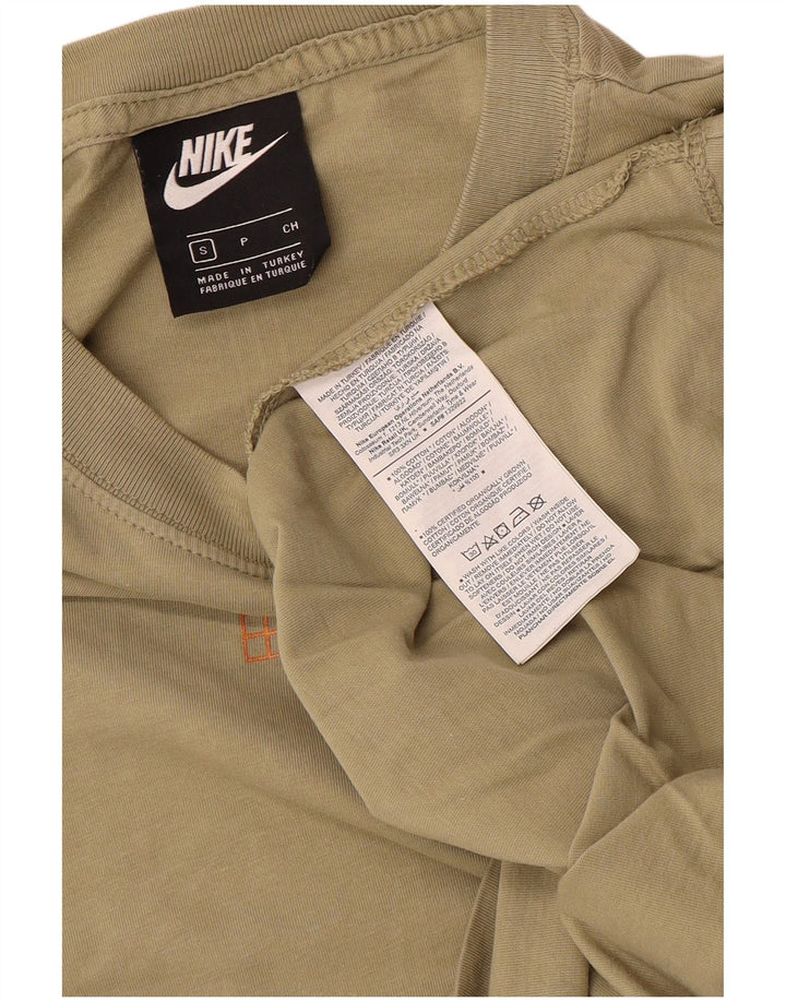 Ανδρικό γραφικό μπλουζάκι Nike, μικρό βαμβακερό χακί