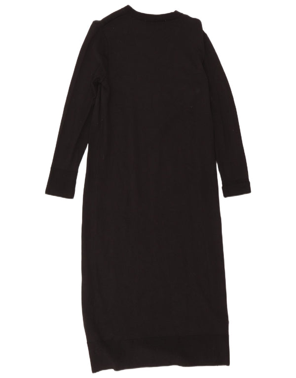 Γυναικείο μακρυμάνικο φόρεμα Zara UK 8 Small Black Viscose