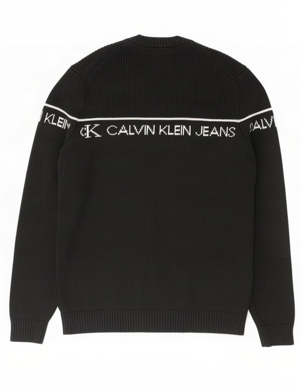 Ανδρικό πουλόβερ Calvin Klein Jeans Graphic Crew Neck Jumper XL Μαύρο βαμβακερό