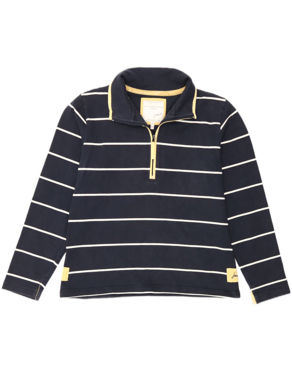 Joules Γυναικεία φούτερ με φερμουάρ Jumper UK 16 Large Navy Blue ριγέ