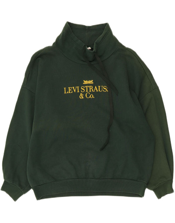 Γυναικείο γραφικό φούτερ LEVI'S Oversized Jumper UK 14 Medium Green