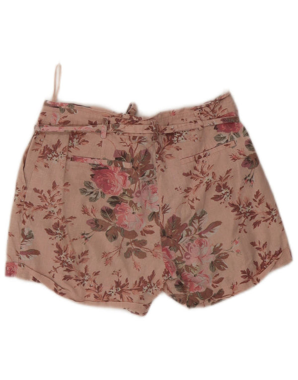 Oasis Γυναικείο σορτς Chino UK 8 Small W27 Ροζ Λινό Λινό