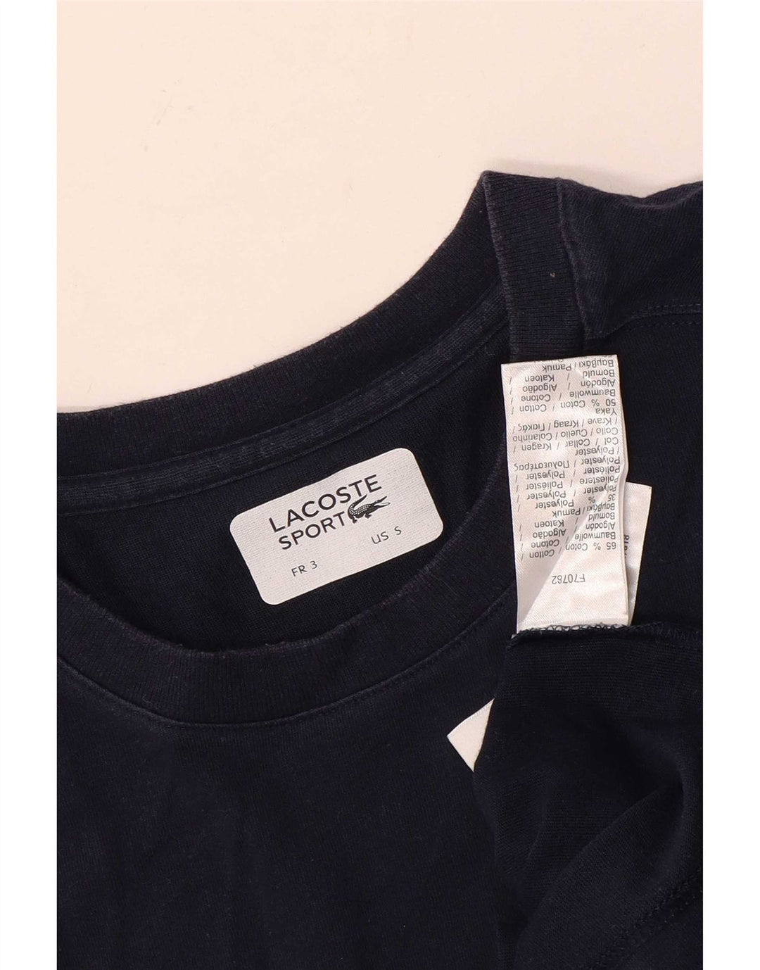 Ανδρικό T-Shirt Lacoste Top Size 3 Small Navy Blue από βαμβάκι