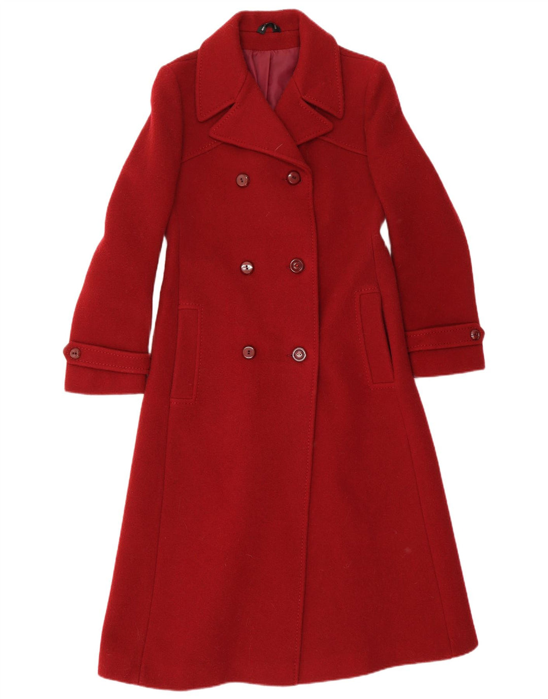 Breckmoor Γυναικείο παλτό με διπλό στήθος UK 12 Medium Burgundy New Wool