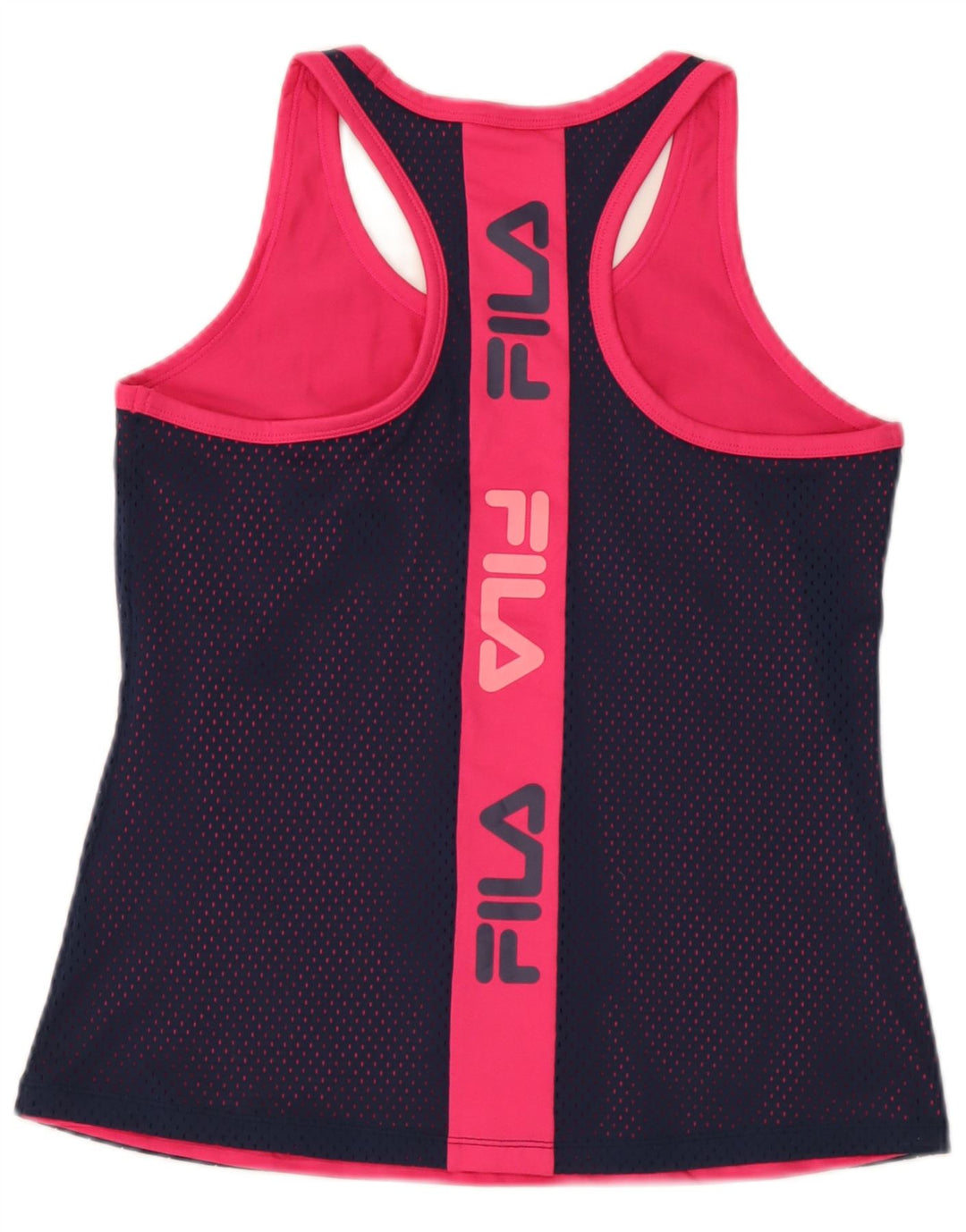 Γυναικείο γραφικό γιλέκο Fila Top UK 12 Medium Navy Blue Colorblock Πολυεστέρας