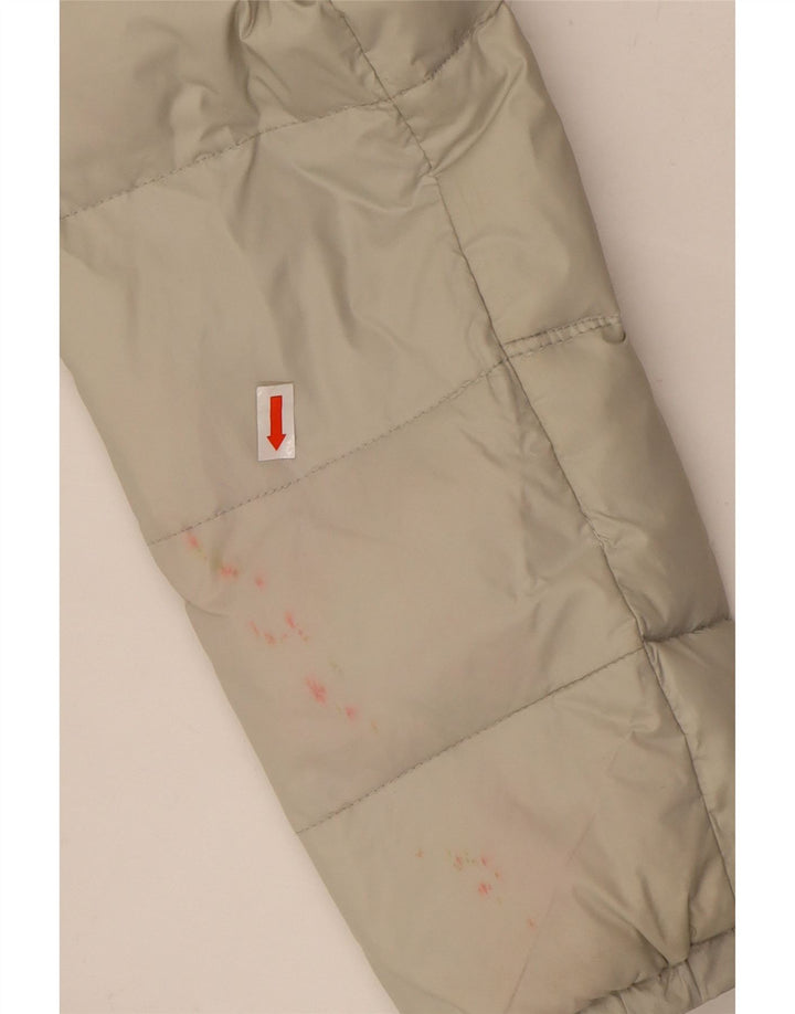 CHAMPION Womens Hooded Padded Coat UK 10 Small Beige Vintage Champion and Second-Hand Champion from Messina Hembry 
