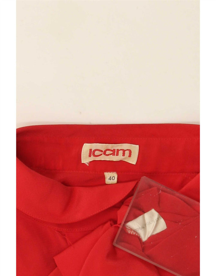 Icam Γυναικείο Πουκάμισο Μπλούζα IT 40 Small Red Polyester