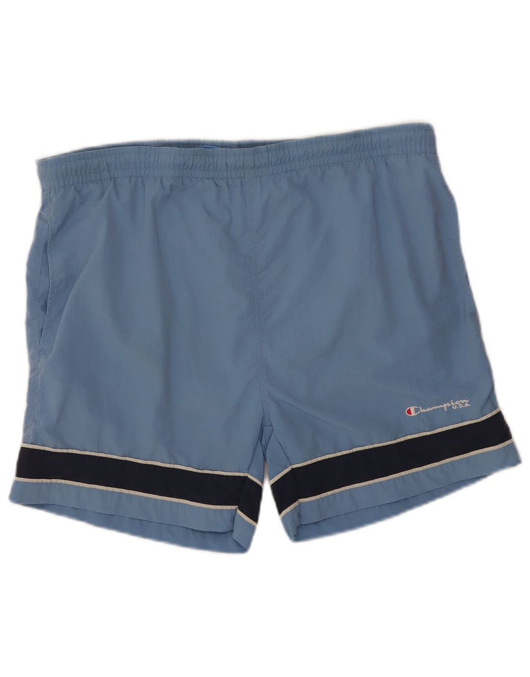 CHAMPION Mens Swimming Shorts Large Blue Colourblock