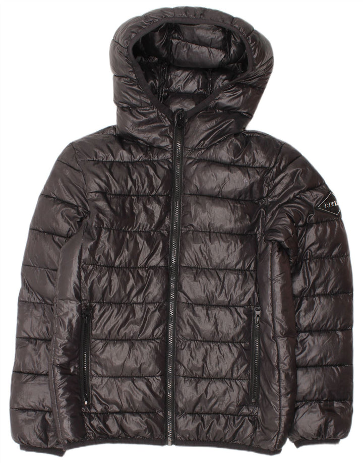 Μπουφάν Replay Boys Hooded Gadded Jacket 9-10 Years Black Polyester