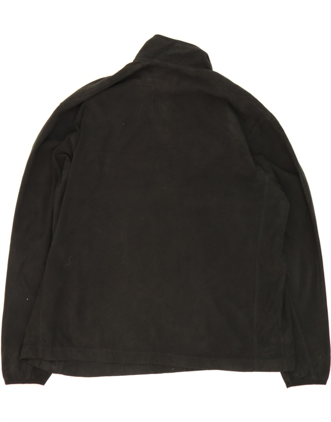 EDDIE BAUER Mens Zip Neck Fleece Jumper XL Black Polyester Vintage Eddie Bauer and Second-Hand Eddie Bauer from Messina Hembry 