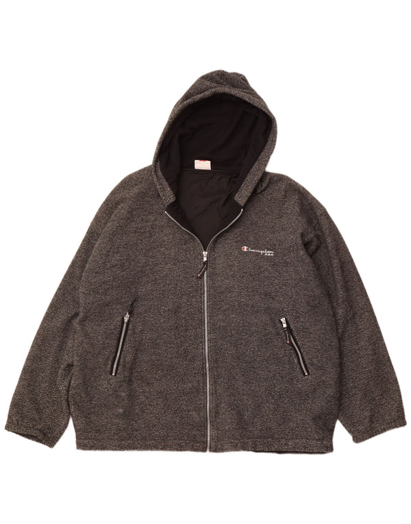 CHAMPION Ανδρικό φλις μπουφάν με κουκούλα UK 42 XL Γκρι πολυεστέρας