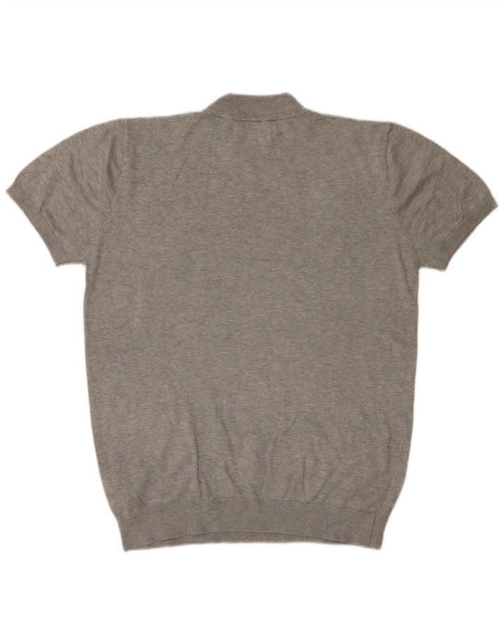 ZARA Γυναικείο πουλόβερ με κοντομάνικο λαιμό χελώνα UK 16 μεγάλο γκρι