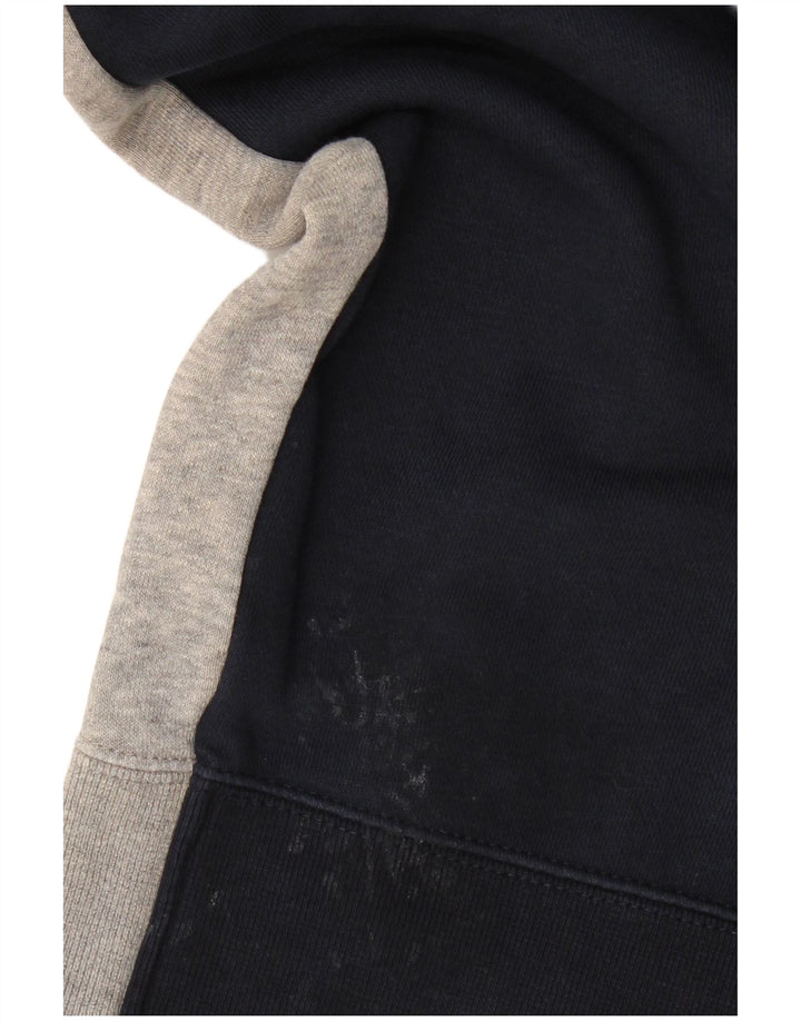 Ανδρικό πουλόβερ με κουκούλα με φερμουάρ Champion μεγάλο μπλε ναυτικό βαμβακερό χρώμα