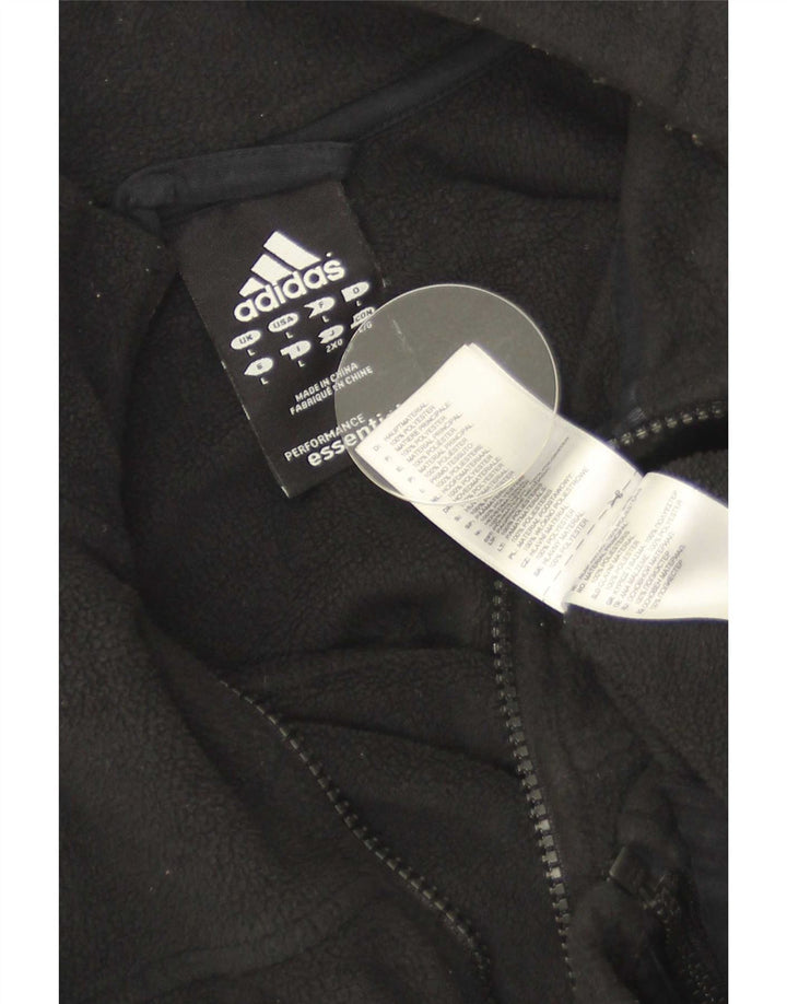 Ανδρικό Fleece Jacket Adidas UK 40 μεγάλο μαύρο πολυεστέρα