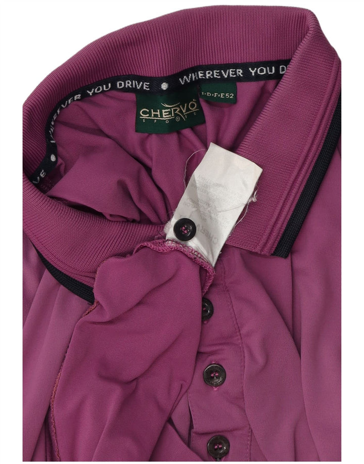 Chervo Ανδρικό πουκάμισο Polo IT 52 Large Purple Nylon