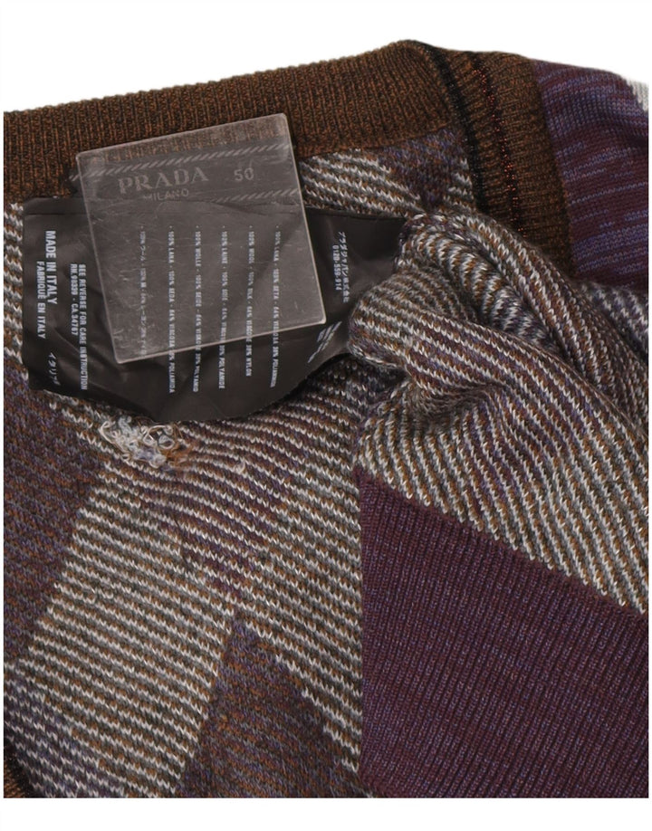 Ανδρικό πουλόβερ Prada V-Neck Jumper IT 50 Medium Purple Designer