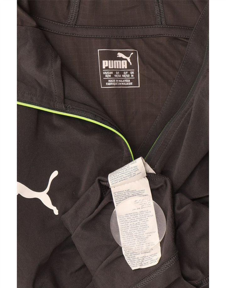 Ανδρική φόρμα πουλόβερ με κουκούλα PUMA με φερμουάρ στο επάνω μέρος, μεσαίο γκρι χρώμα