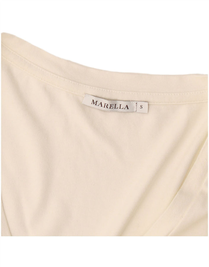 Marella Γυναικείο T-Shirt Top UK 10 Small Off White