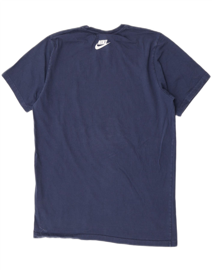 Ανδρικό γραφικό μπλουζάκι Nike, μεγάλο μπλε, βαμβακερό
