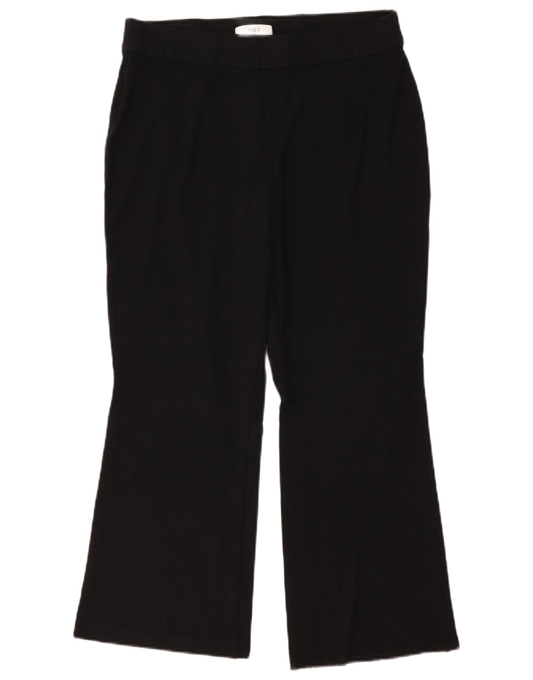 MARKS & SPENCER Γυναικείο Bootcut Cropped Παντελόνι UK 16 Large W32 L25 Black