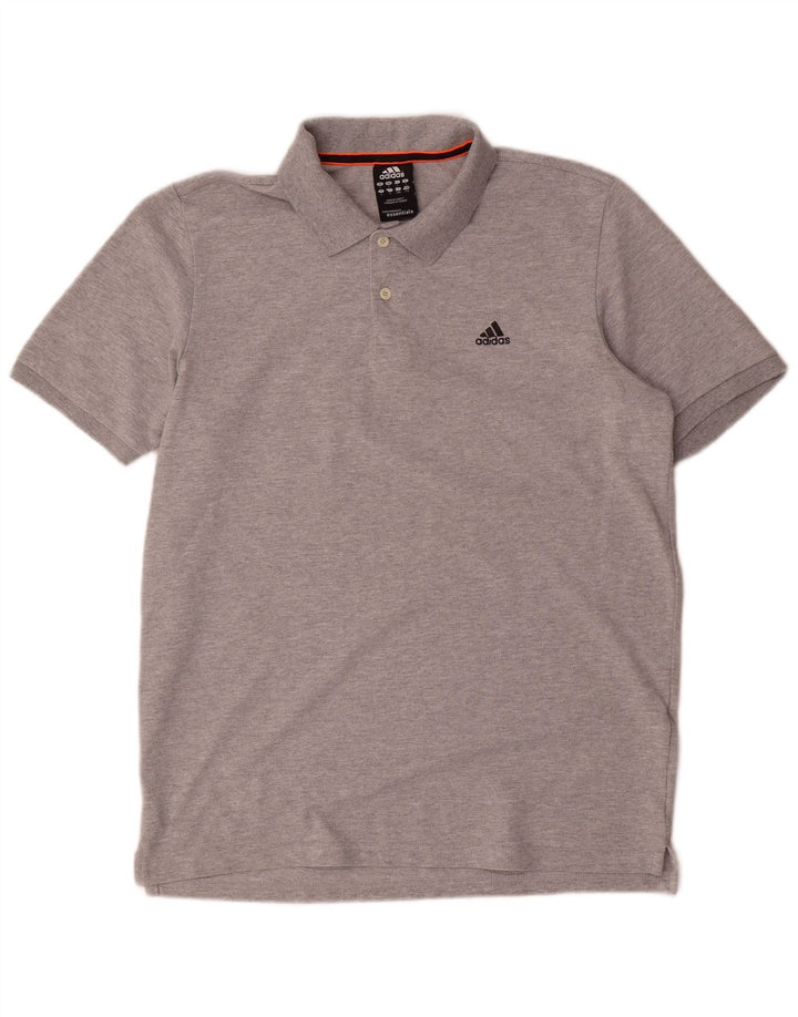 Ανδρικό πουκάμισο Adidas Climalite Polo μεγάλο γκρι βαμβακερό