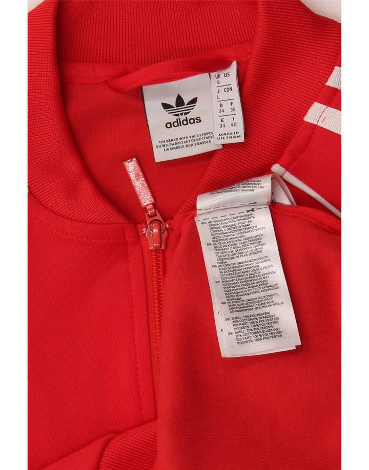 Γυναικεία αθλητική φόρμα Adidas Top Jacket UK 8 Small Red Polyester